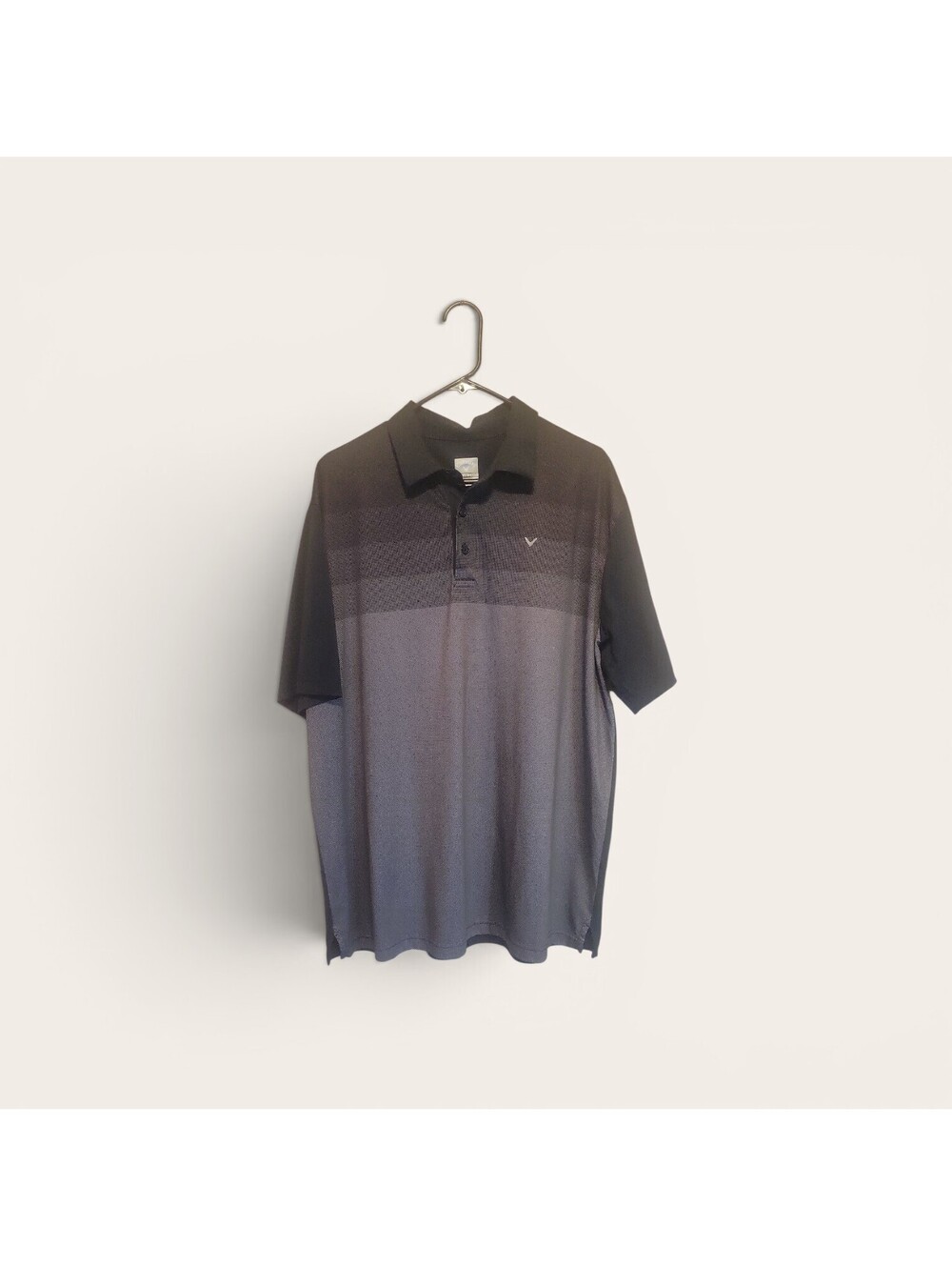 Callaway Opti-Dri XL Black and Gray Gradient Golf Polo Shirt